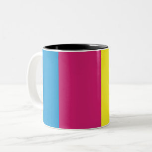 CMYK-Streifen Hintergrundmuster Grafikfarbe Cyan Zweifarbige Tasse