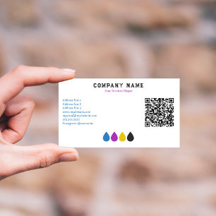 CMYK-Tinte für Druckdienste - Geschäftskarte wird  Visitenkarte