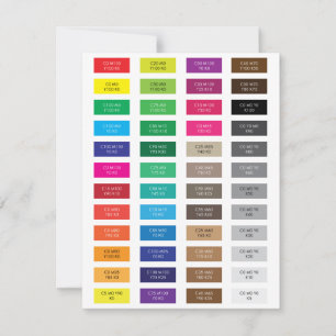 CMYK- und Hex-Code-Farbbeispiele
