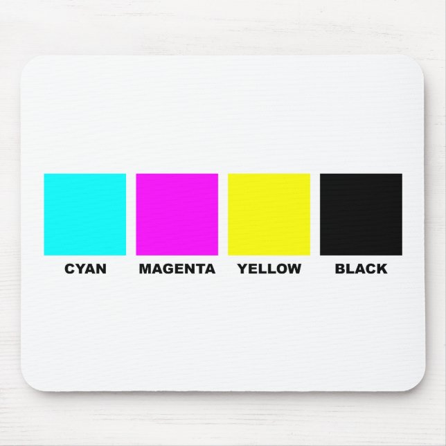 CMYK vier Farbprozeßmodell Mousepad (Vorne)