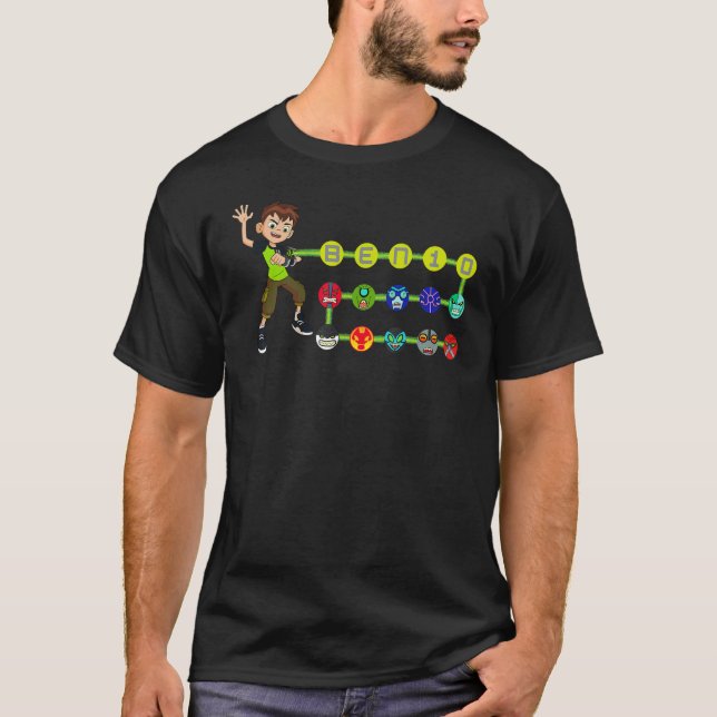 CN Ben 10 Omnitrix Alien Icons T-Shirt (Vorderseite)