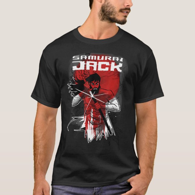 CN Samurai Jack Red Sun Sword Portrait T-Shirt (Vorderseite)