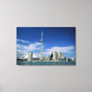 CN Tower und Skydome in Toronto, Ontario, Leinwanddruck