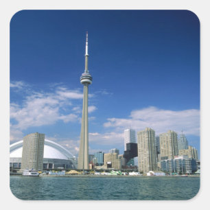 CN Tower und Skydome in Toronto, Ontario, Quadratischer Aufkleber
