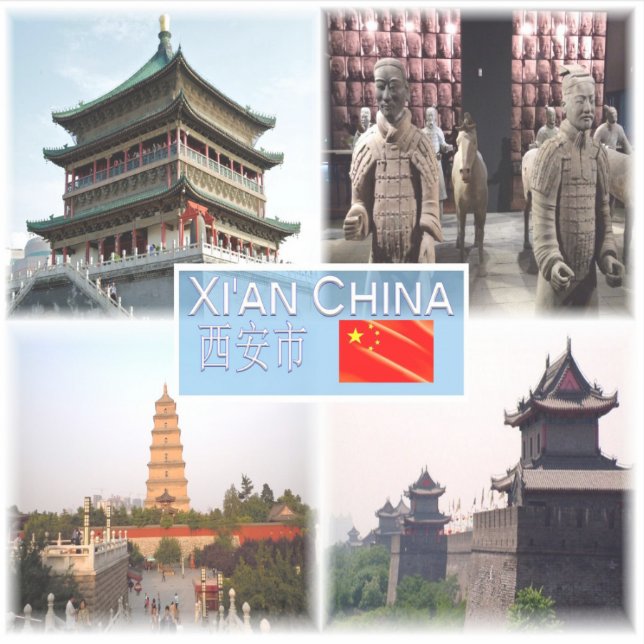 CN Xi An - Bell Tower - Terracotta armee Shaanxi Aufkleber (Vorderseite)
