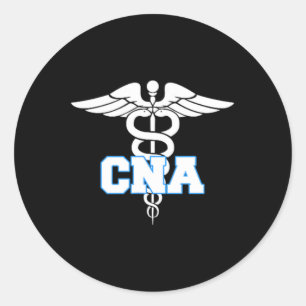 Cna Caduceus Medical Symbol Nurse Geschenke Runder Aufkleber
