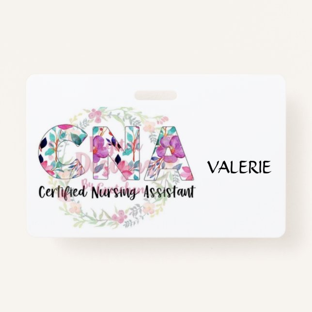 CNA Certified Nurse Aide Name Badge Ausweis (Vorderseite)