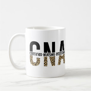 CNA Certified Nursing Assistant Cheetah Print Kaffeetasse