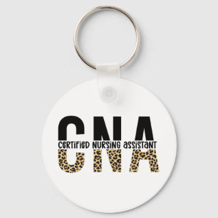 CNA Certified Nursing Assistant Cheetah Print Schlüsselanhänger