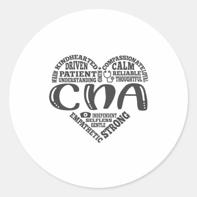 CNA, CNA-Krankenpflege, U-Bahn-Kunst Runder Aufkleber (Vorderseite)