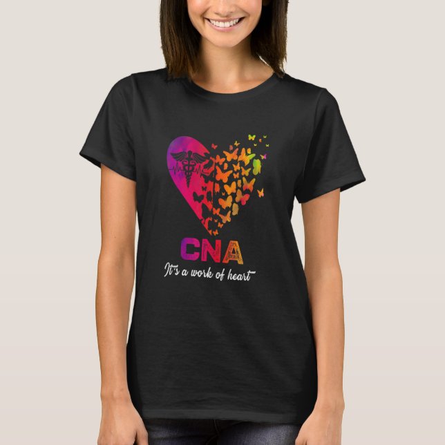CNA Es ist ein Werk von Herz Nurse Certified Nurse T-Shirt (Vorderseite)