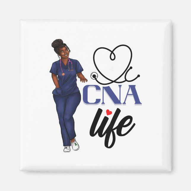 Cna Krankenschwester Black History Month Afroameri Magnet (Vorne)