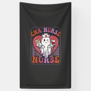 Cna-Krankenschwester Halloween-Geist Stethoskop Bl Banner