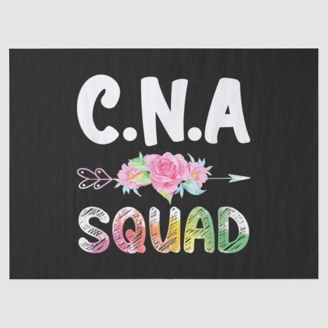 CNA-Krankenschwester-Squad-zertifizierter Krankenp Seidenpapier (Vorderseite)