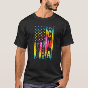 CNA-Krankenschwester US-Flagge Zertifizierte Pfleg T-Shirt