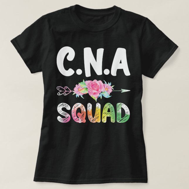 CNA Krankenwagen Squad zertifizierter Krankenpfleg T-Shirt (Design vorne)