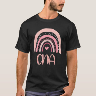 Cna Niedlich Boho Pink Rainbow Certified Nursing A T-Shirt