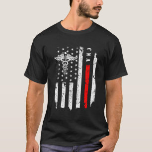 Cna Nurse American Flag CAS Kostüme Nurse Day Nurs T-Shirt