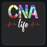 CNA Nurse Registered Nurse Life Quadratischer Aufkleber<br><div class="desc">CNA Nurse Registered Nurse Life</div>