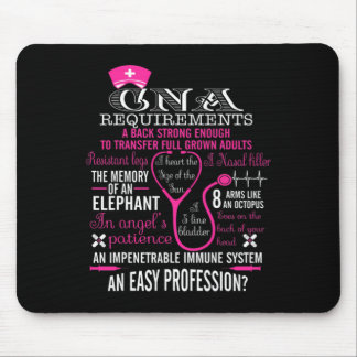 Cna Nurse Shirt Nurse Brustkrebs Bewusstsein Mousepad