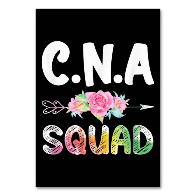CNA Nurse Squad Certified Nursing Assistant Tischnummer (Vorderseite)