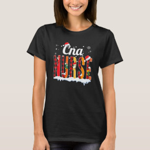 Cna Nurse Weihnachten Rot Kariert Print Rn Nurse X T-Shirt