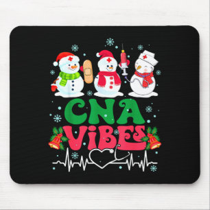 Cna Vibes Krankenschwester Schneemann Stethoskop S Mousepad