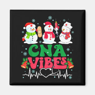 Cna Vibes Krankenschwester Schneemann Stethoskop W Magnet