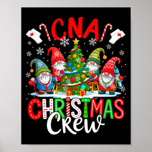 Cna Weihnachtsmannschaft Gruppe Gnome Krankenschwe Poster