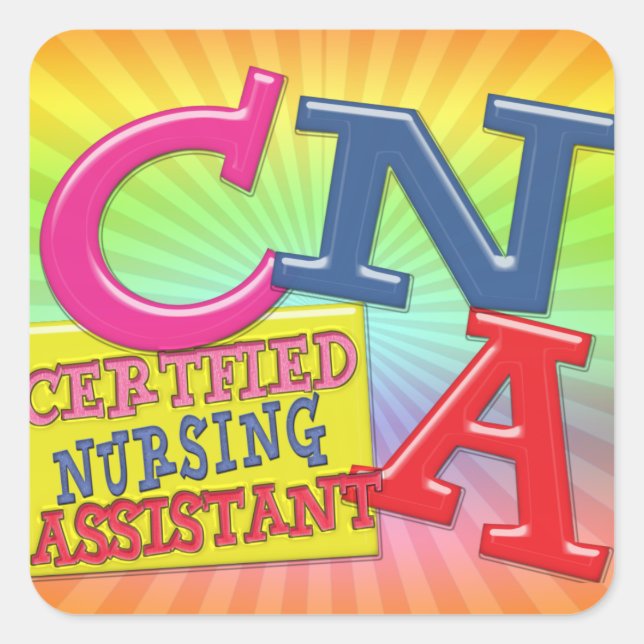 CNA WHIMSICAL LETTERS ZERTIFIZIERT QUADRATISCHER AUFKLEBER (Vorderseite)