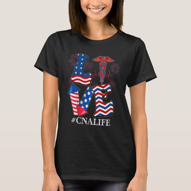 CNA-zertifizierte Krankenpflegeassistentin LIEBE 4 T-Shirt (Vorderseite)
