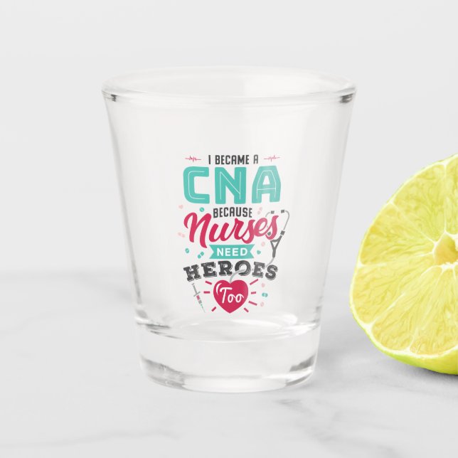 CNA zertifizierte Krankenpflegehelferinnen Schnapsglas (Vorderseite)