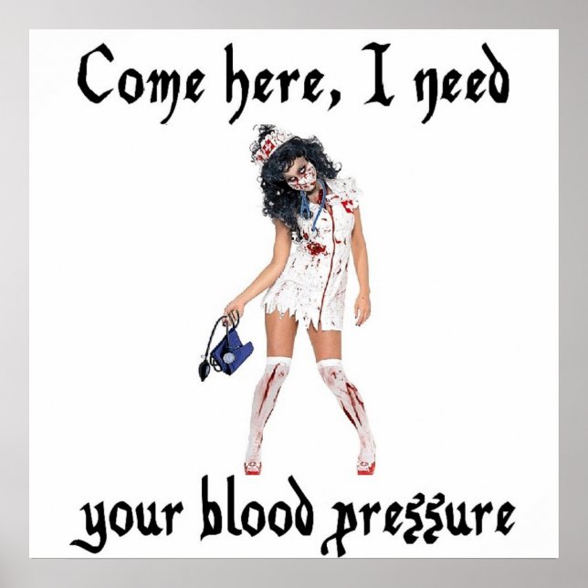 CNA Zombie Nurse, lustiges Poster (Vorne)