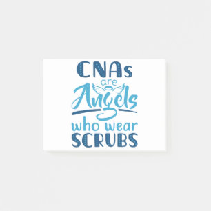CNAs sind Engel, die Schrott tragen Post-it Klebezettel