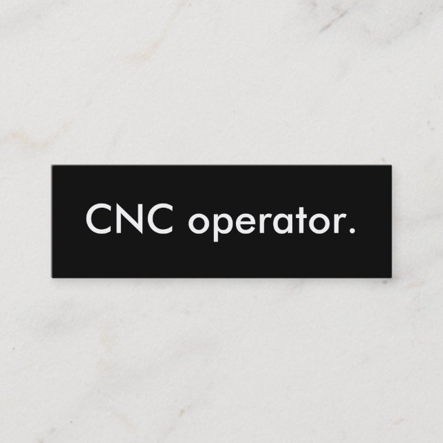CNC-Bediener. Mini Visitenkarte (Vorderseite)