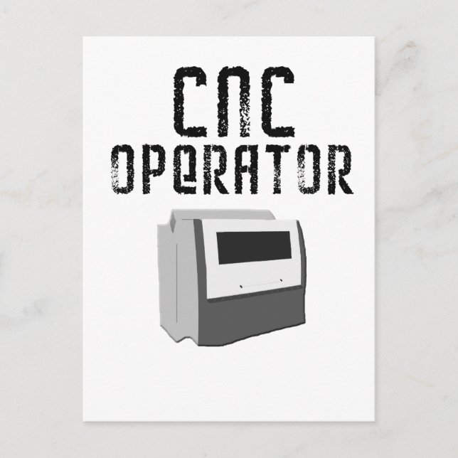 CNC-Bediener Zerspaner Postkarte (Vorderseite)