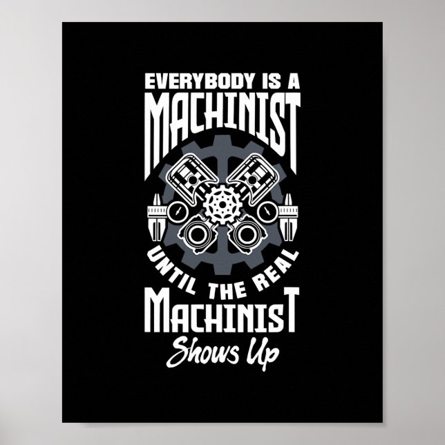 CNC-Maschinen, die jeden Körper bearbeiten, sind e Poster (Vorne)
