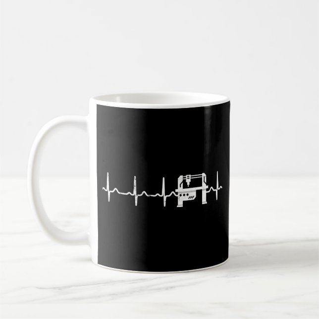 CNC-Maschinist Heartbeat Kaffeetasse (Links)