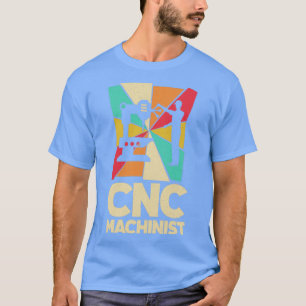 CNC-Maschinist, Metallarbeiter, Silhouetten bearbe T-Shirt