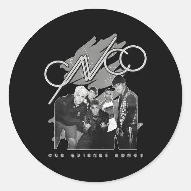 Cnco Offiziell Schwarz-weiß Album Foto Runder Aufkleber (Vorderseite)