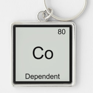 Co-Abhängiges lustiges Chemie-Element-Symbol-T-Shi Schlüsselanhänger