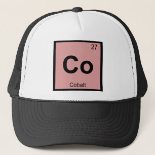 Co - Cobalt Chemie Periodensystem Symbol Truckerkappe