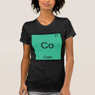 Co - Coen Lustige Chemie-Element-Symbol-T-Shirt T-Shirt