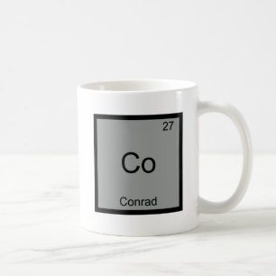 Co - Conrad Lustiges Chemie-Element-Symbol T-Shirt Kaffeetasse