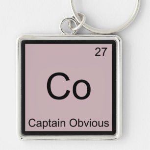 Co - Kapitän Offensichtlich Chemie Element Symbol  Schlüsselanhänger