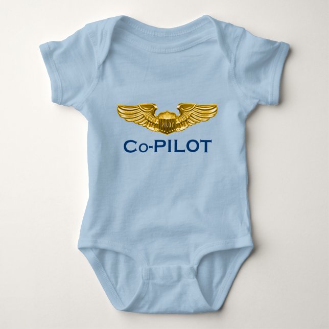 Co-Pilot Baby Bodysuit Strampler (Vorderseite)