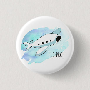 Co-Pilot mit Flugzeug Button