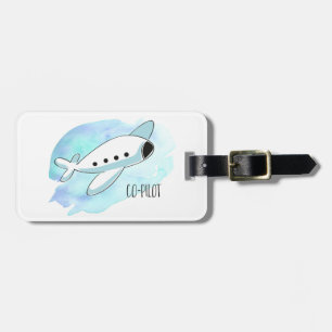 Co-Pilot mit Flugzeug Gepäckanhänger