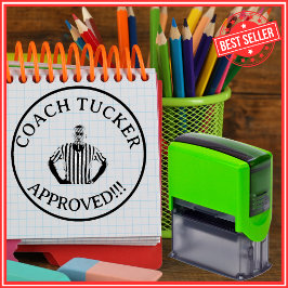 Coach Approach Lehrer Custom Foto Permastempel