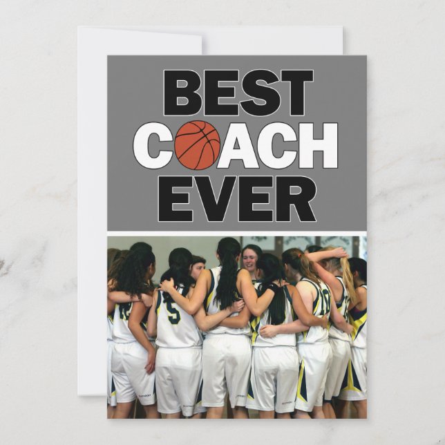 Coach Basketball Meilleur Jamais Photo Merci Perso (Devant)